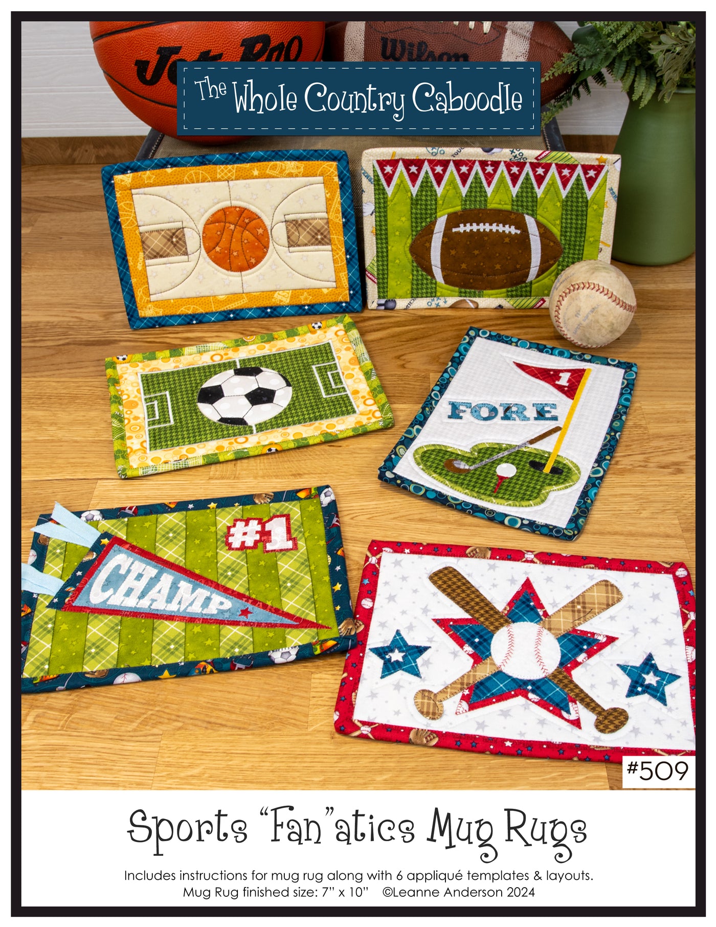 Sports Fanatics Mug Rugs Pattern