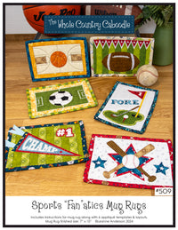 Sports Fanatics Mug Rugs Pattern