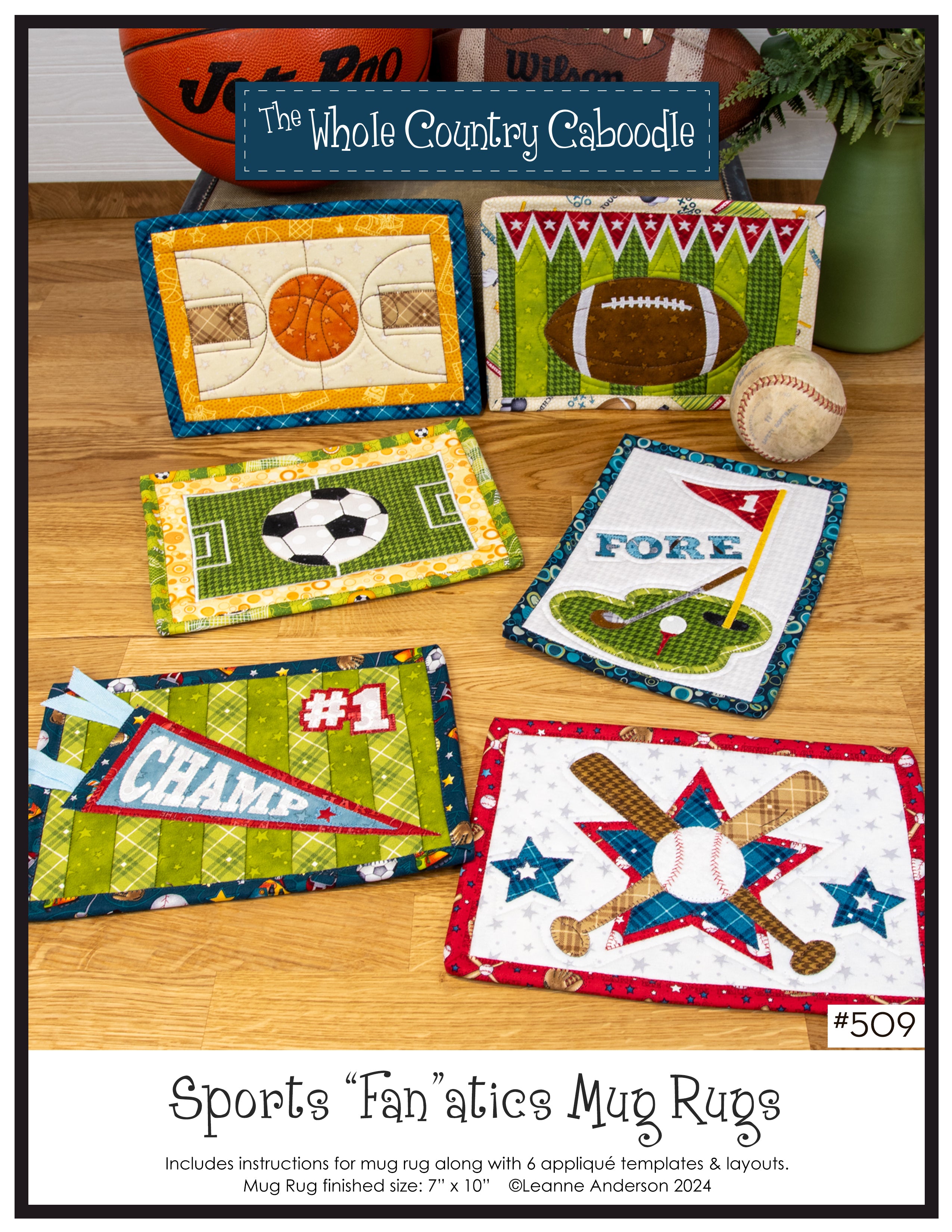 Sports Fanatics Mug Rugs Pattern
