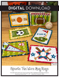 Sports Fanatics Mug Rugs Pattern