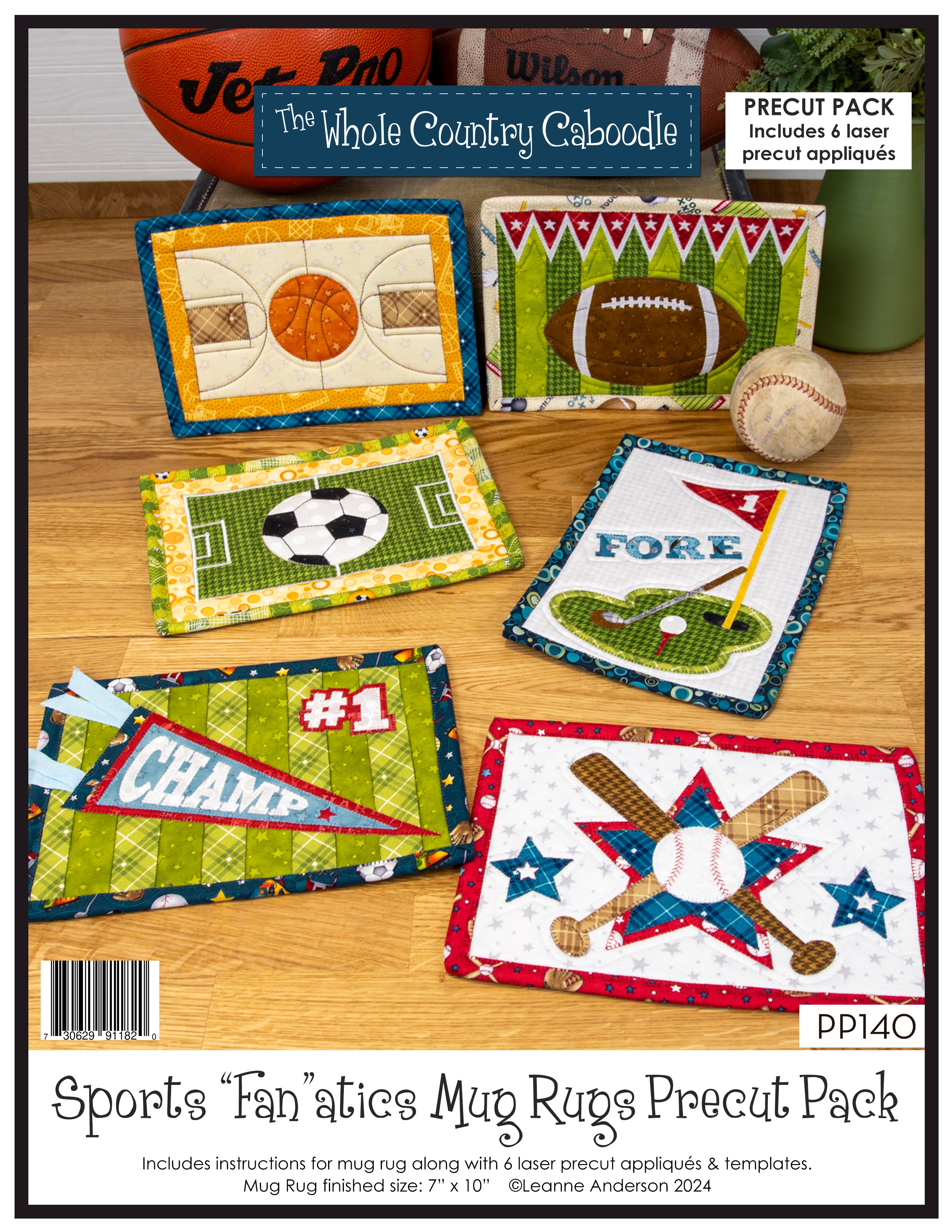 Sports Fanatics Mug Rugs Pattern