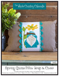 Spring Gnome Pillow Wrap & Cover Pattern