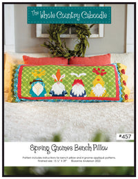 Spring Gnome Bench Pillow Pattern