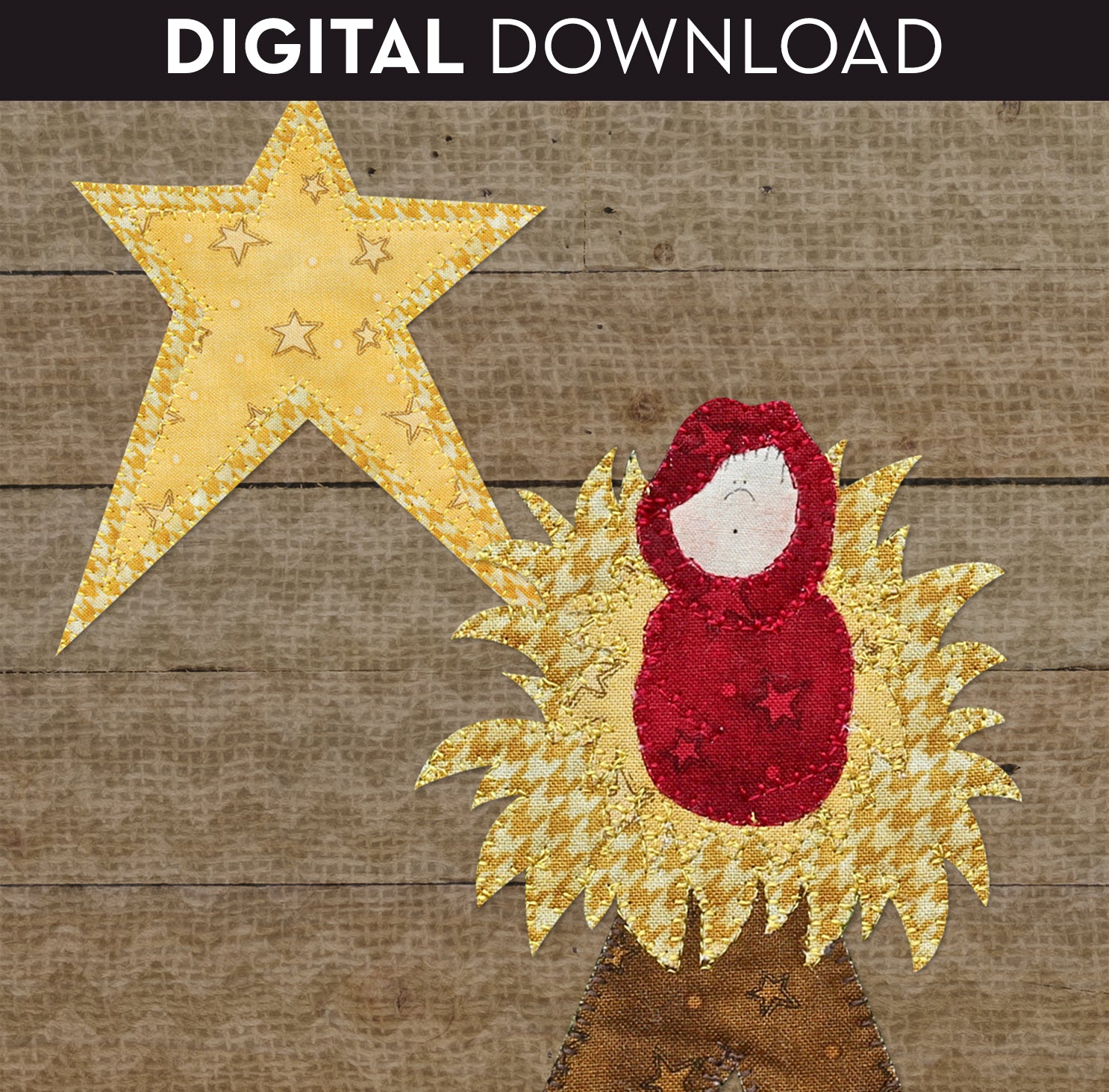Baby Jesus & Star Applique