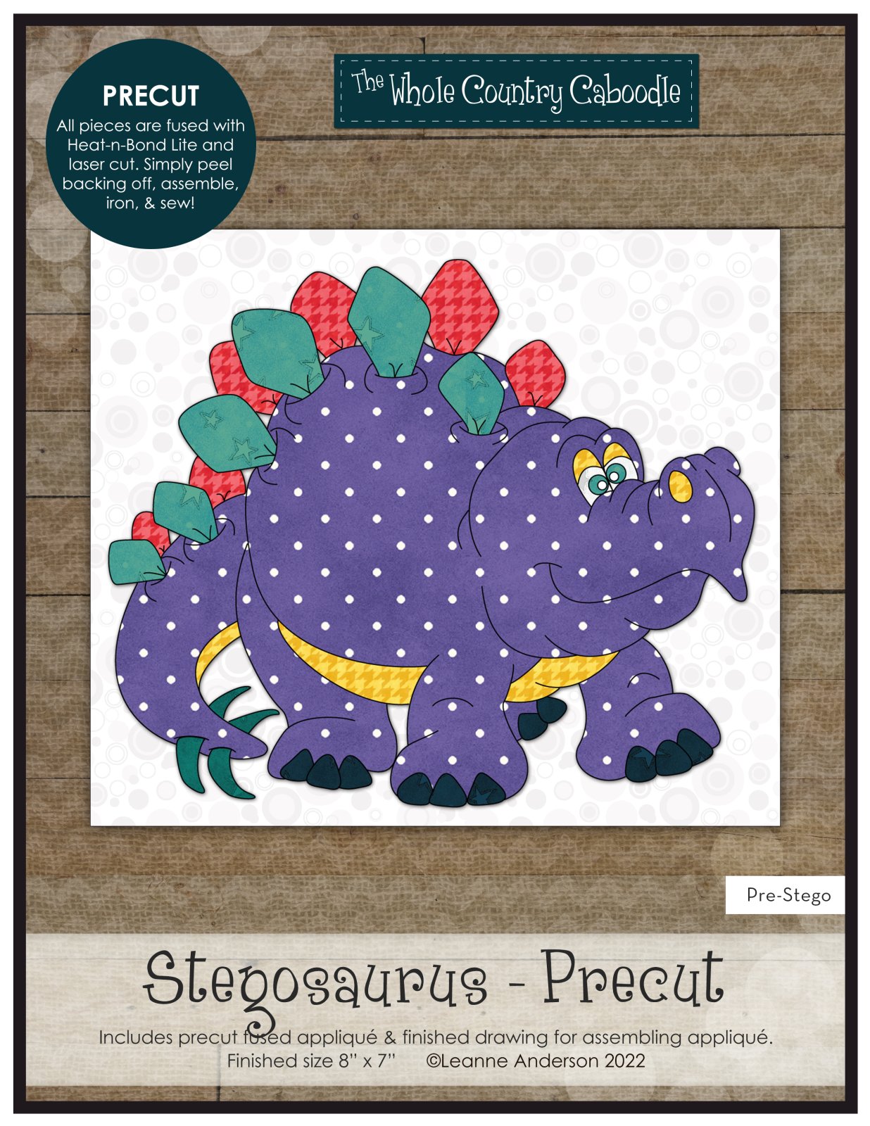 Stegosaurus Applique