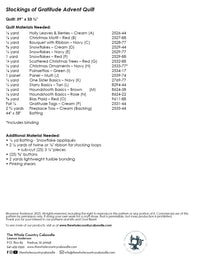 Stockings of Gratitude Advent Calendar Quilt Pattern