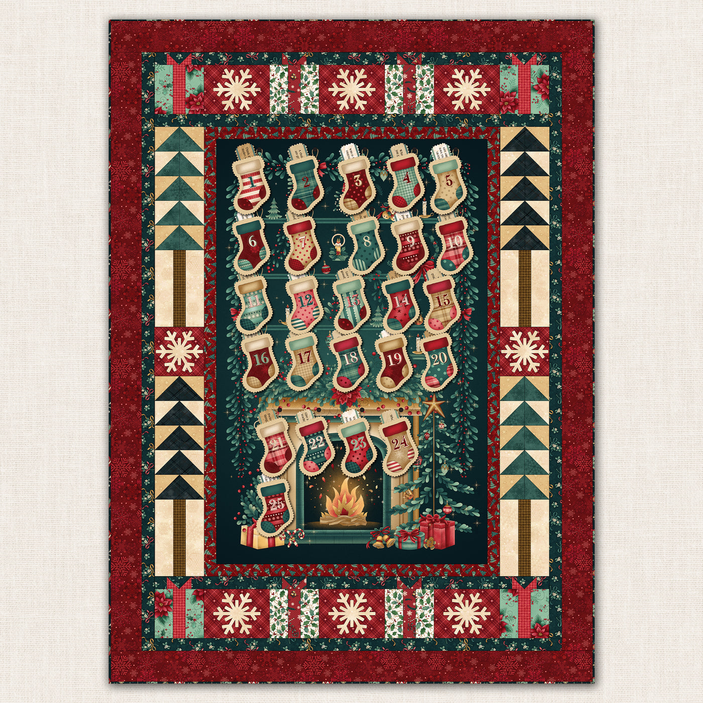 Stockings of Gratitude Advent Calendar Quilt Kit