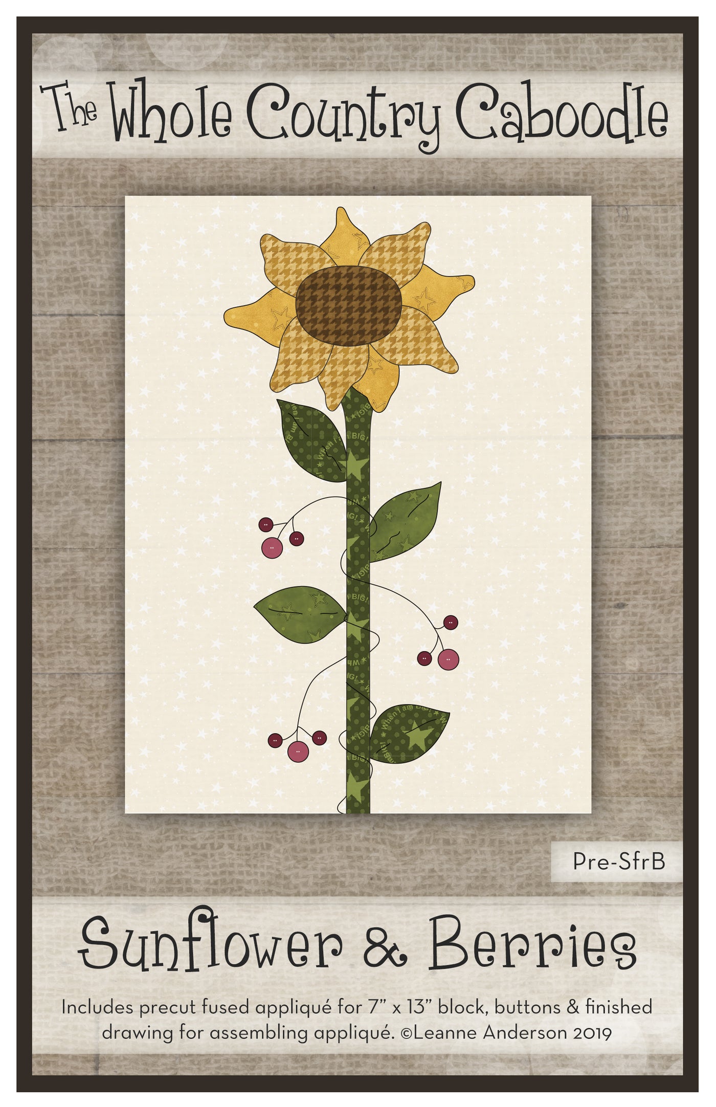 Sunflower & Berries Applique