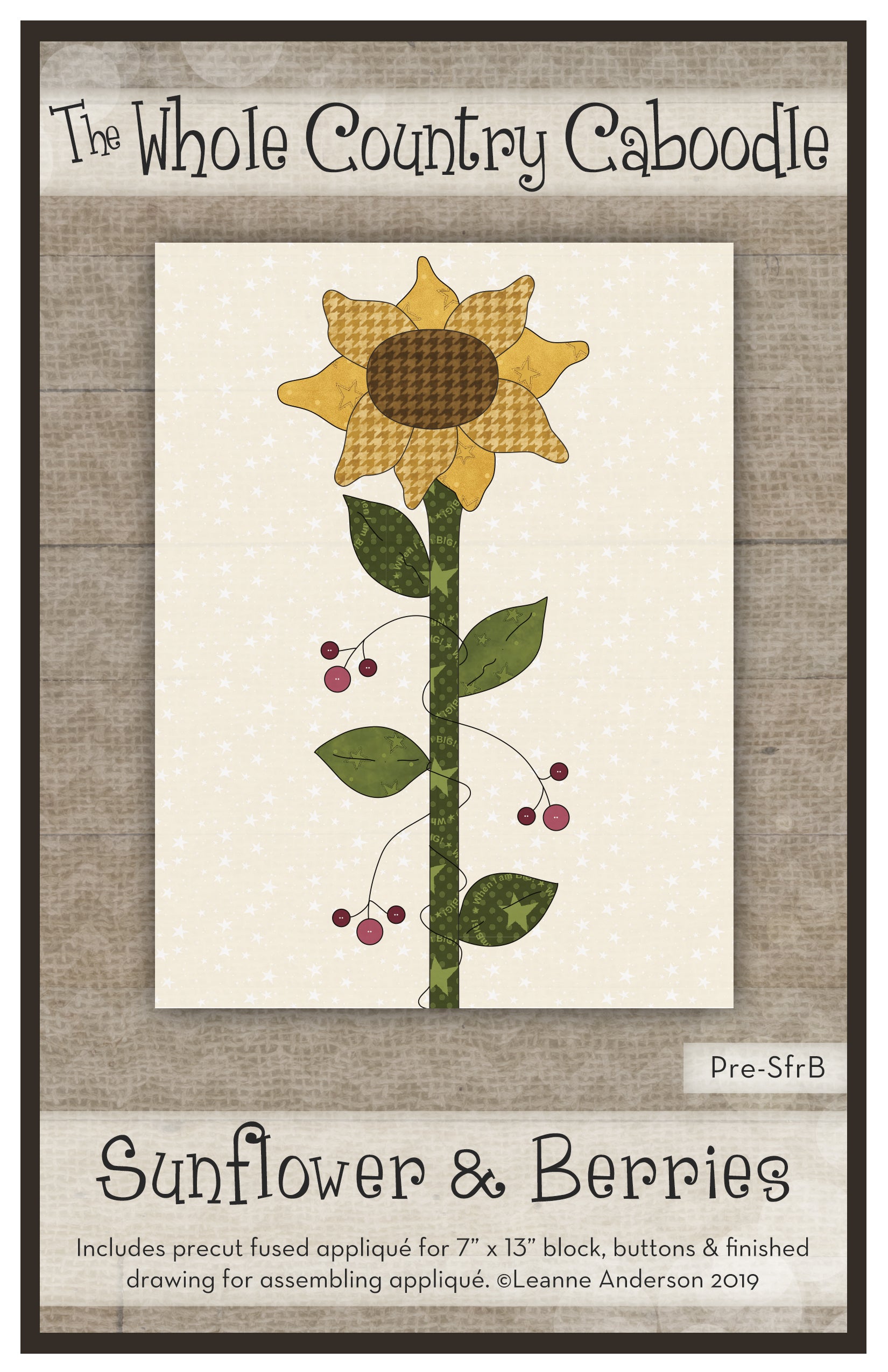 Sunflower & Berries Applique