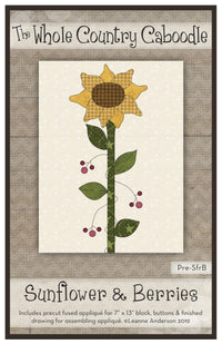 Sunflower & Berries Applique
