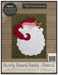 Swirly Beard Santa Applique