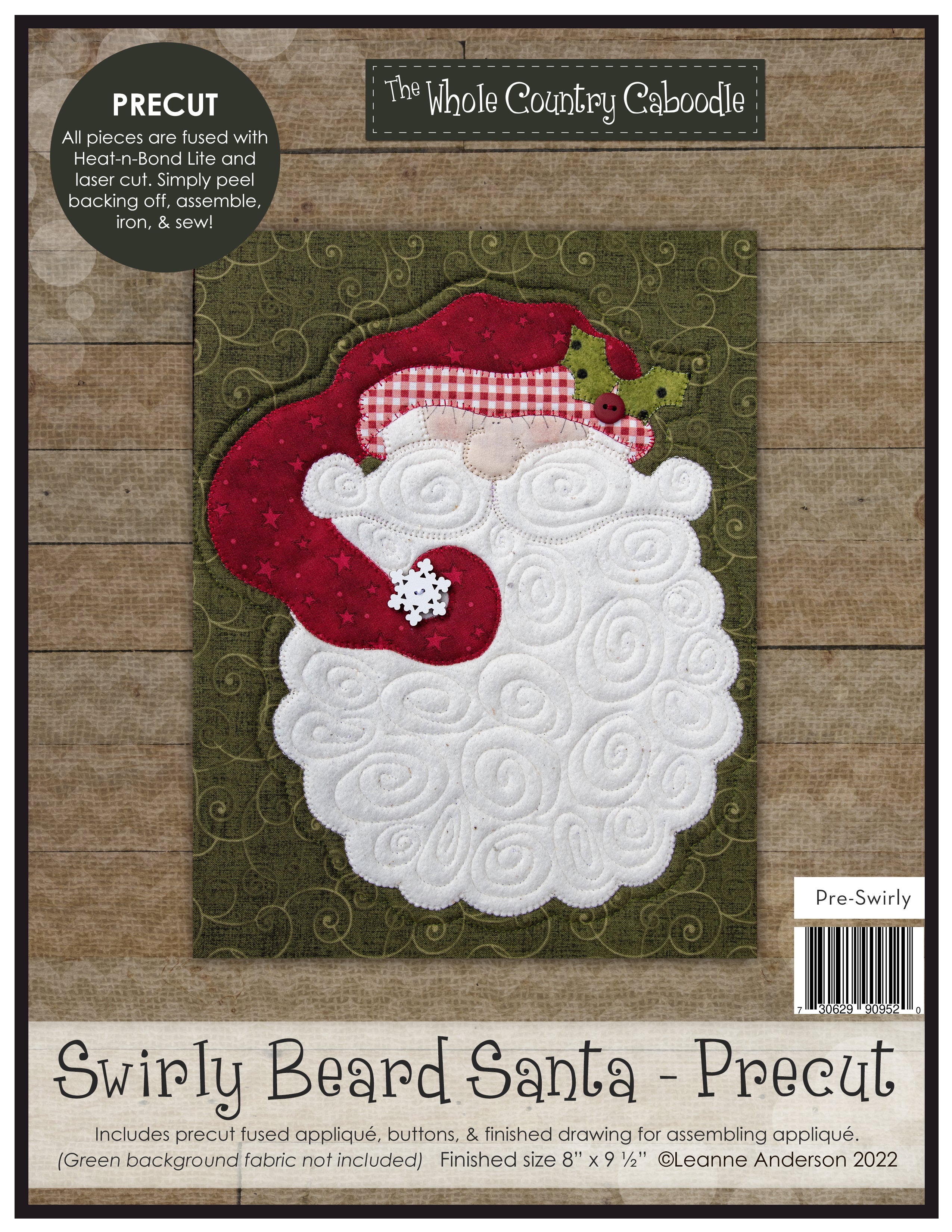 Swirly Beard Santa Applique
