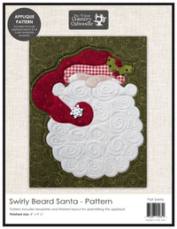 Swirly Beard Santa Applique