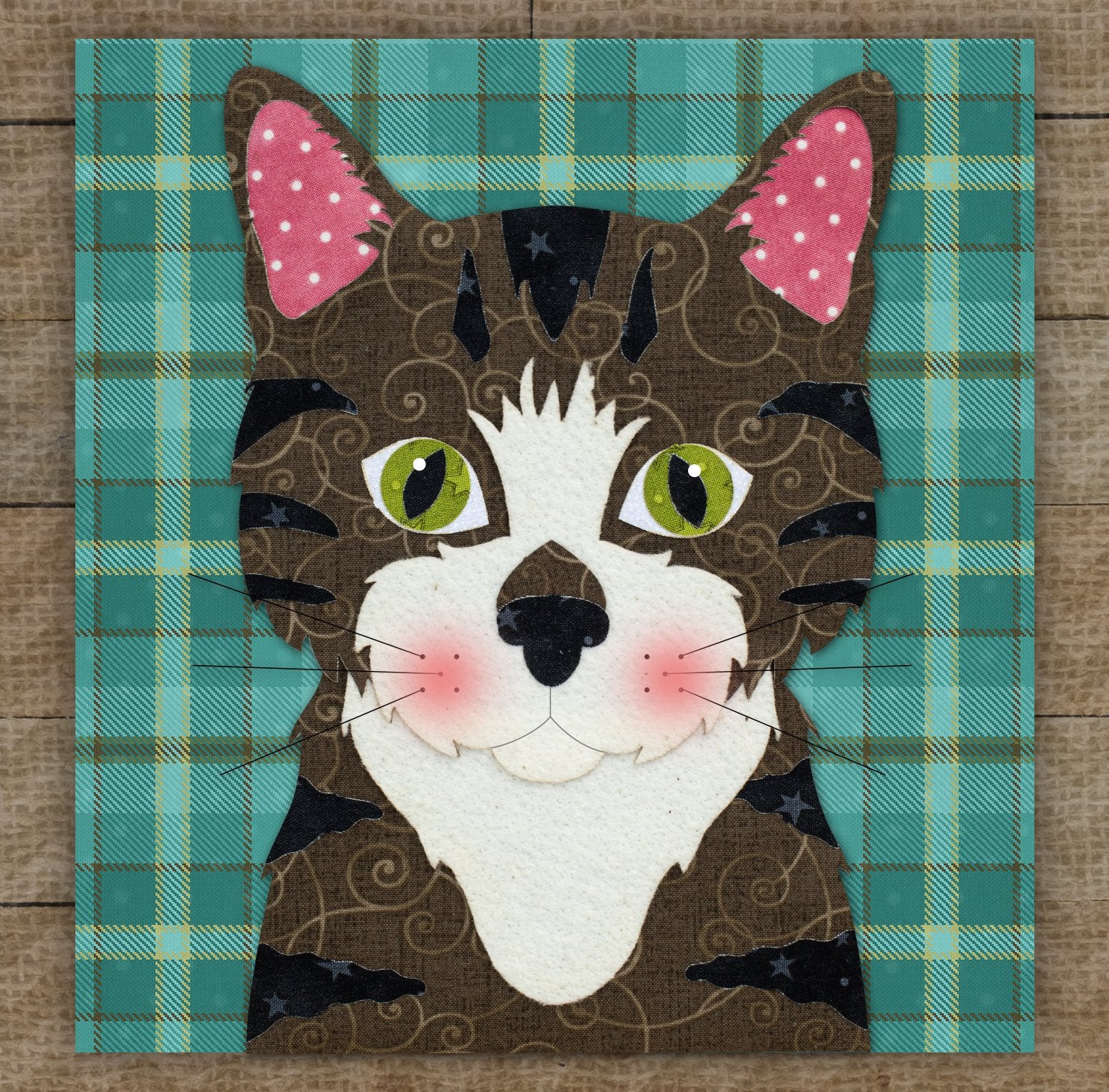 Tabby Tiger Cat Applique
