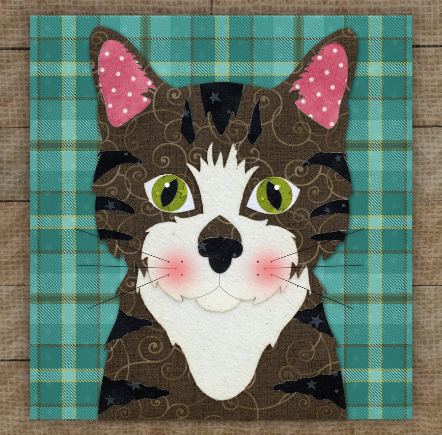 Tabby Tiger Cat Applique