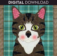 Tabby Tiger Cat Applique