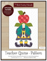 Teacher Gnome Applique