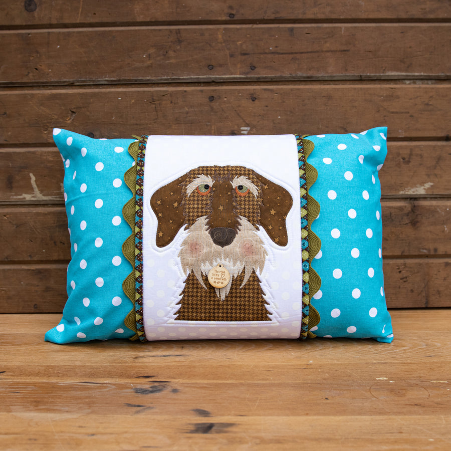 Teal Polka Dot Pillow Wrap & Cover Kit