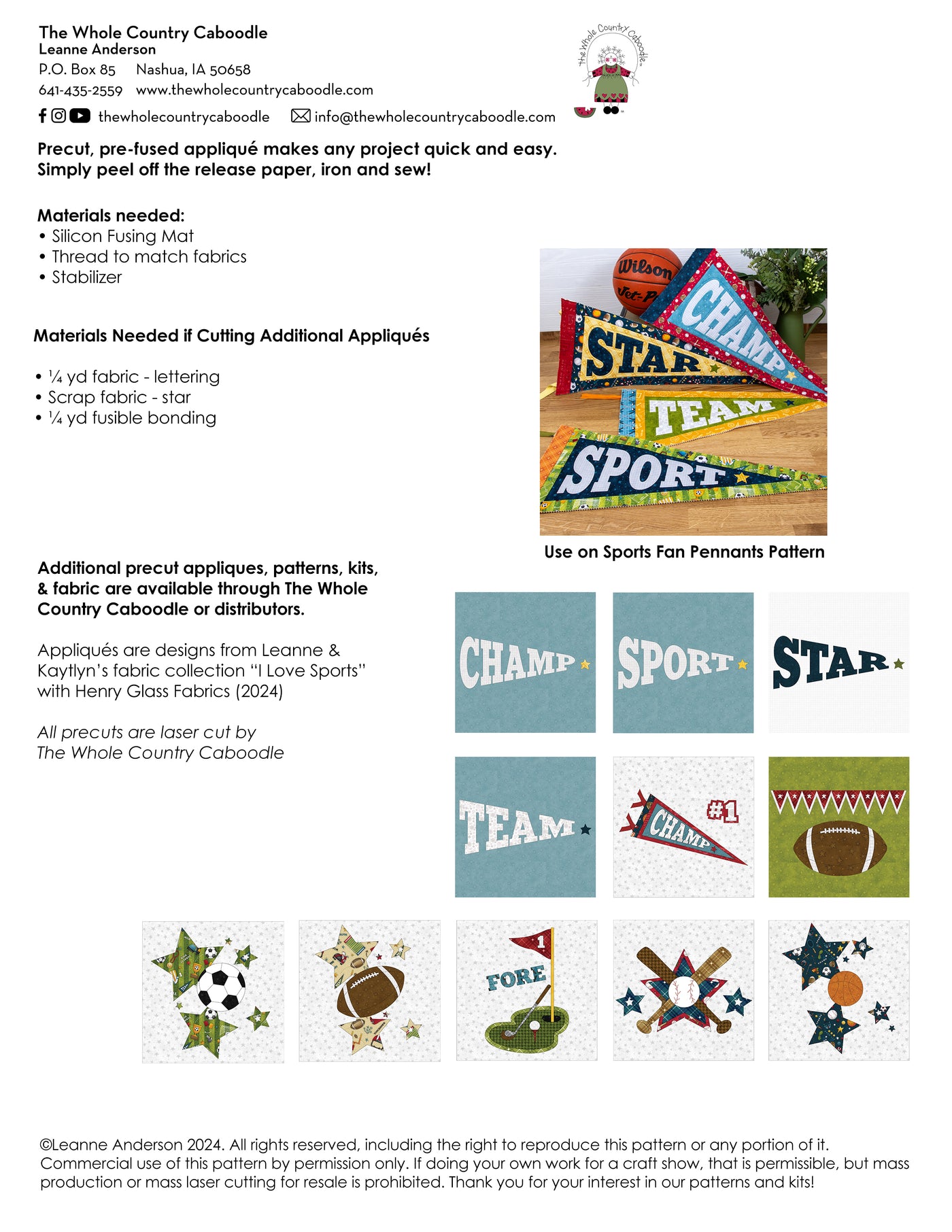 Team Precut Fused Applique Pack