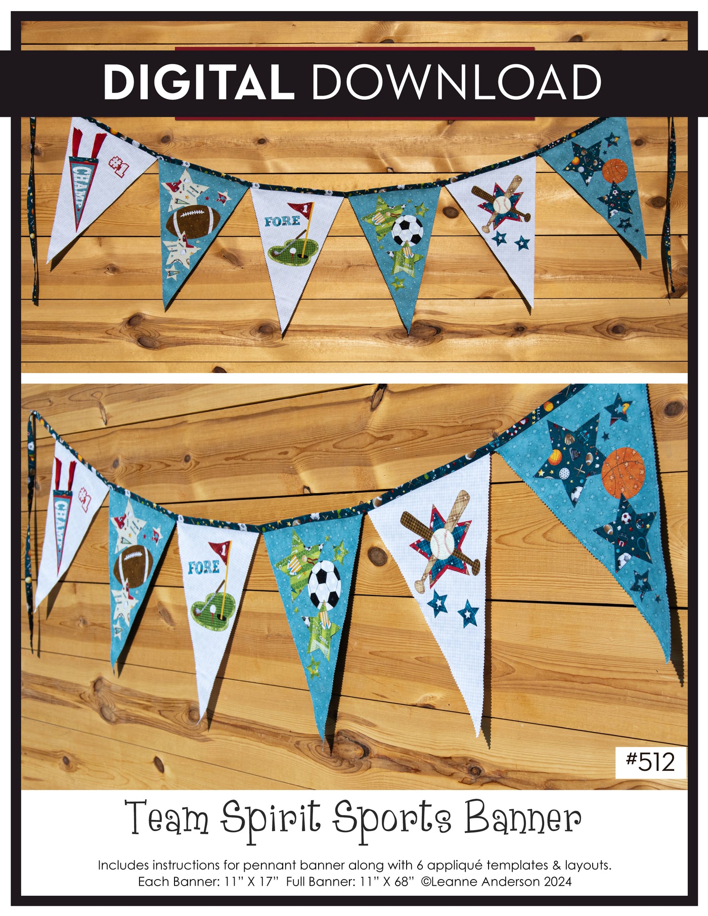 Team Spirit Sports Banner Pattern