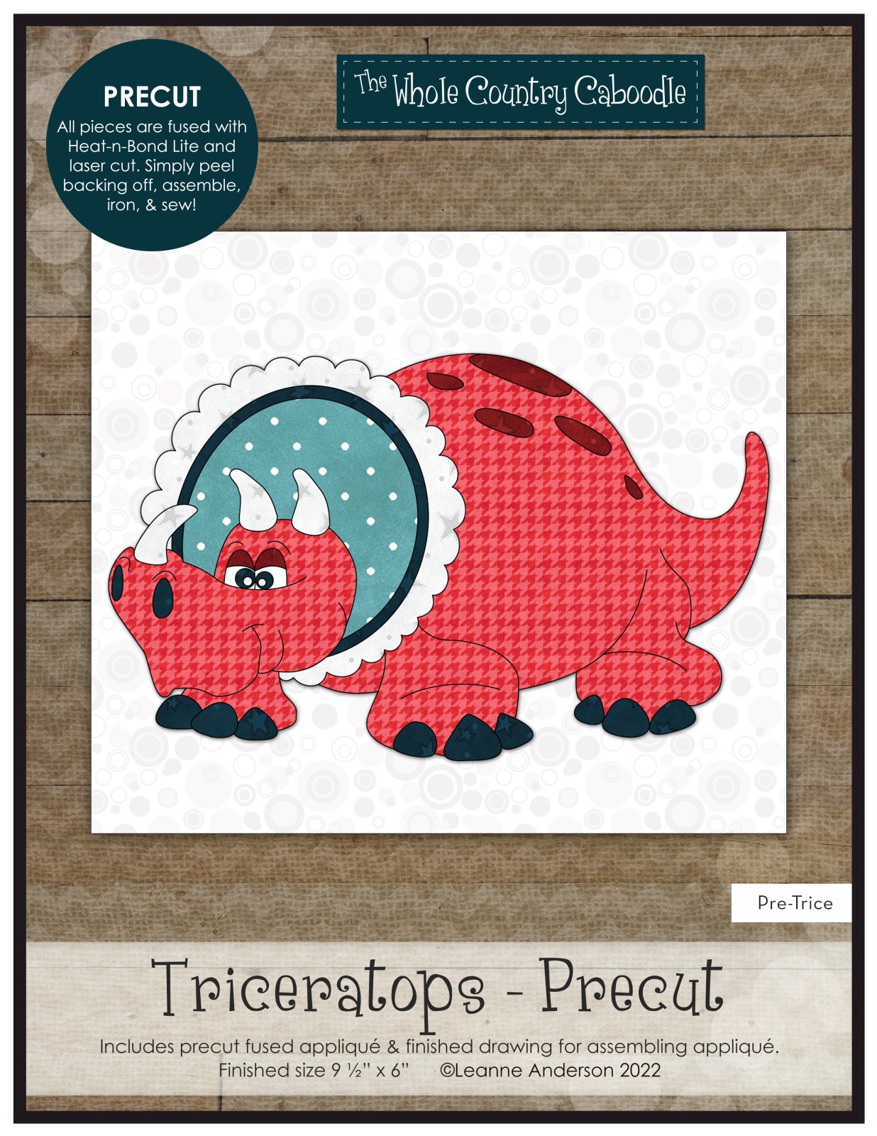 Triceratops Applique
