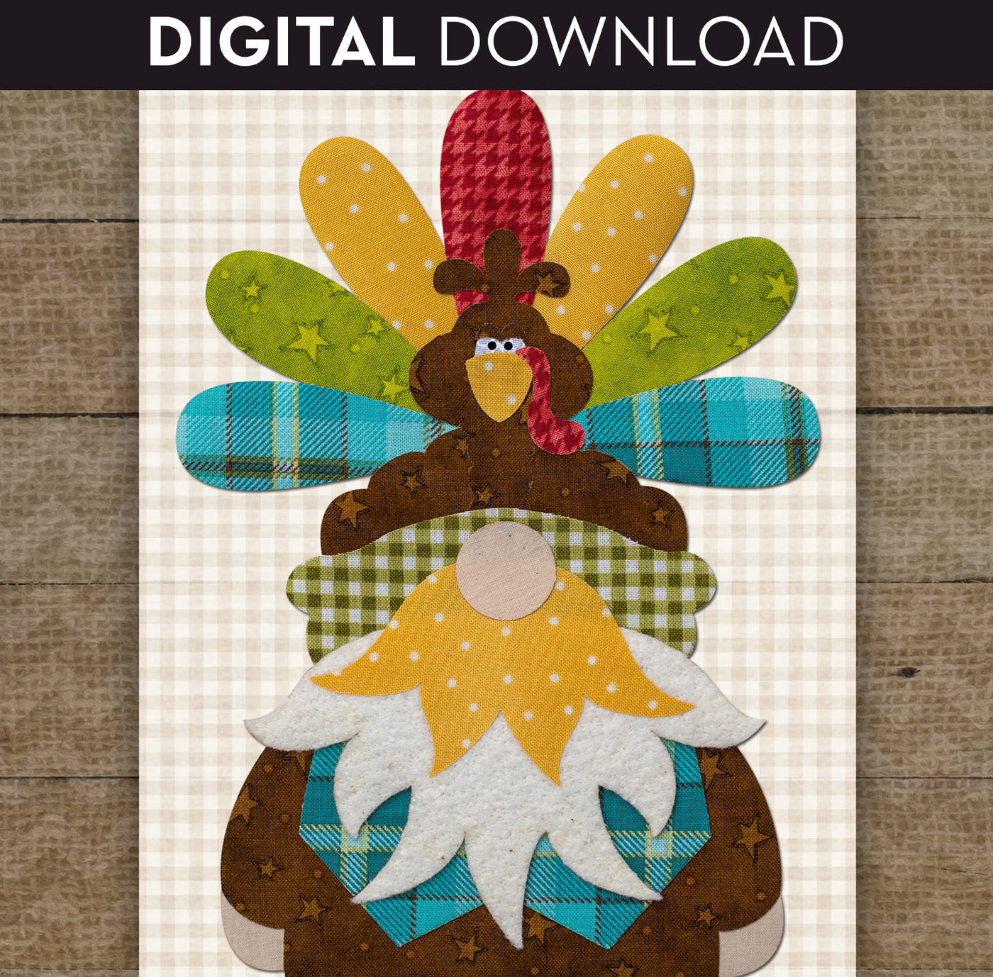 Turkey Gnome Applique
