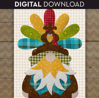Turkey Gnome Applique