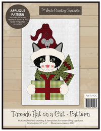Tuxedo Hat On A Cat Applique