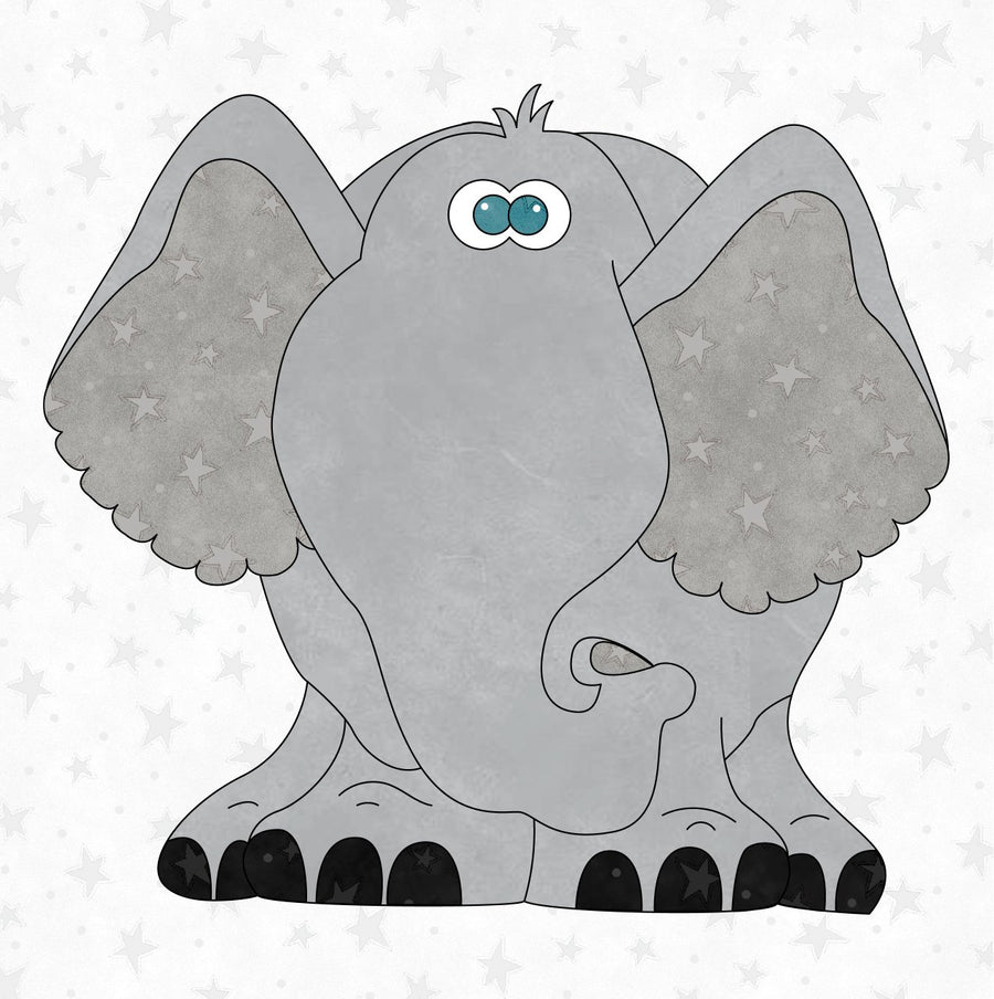 Ellie The Elephant Applique