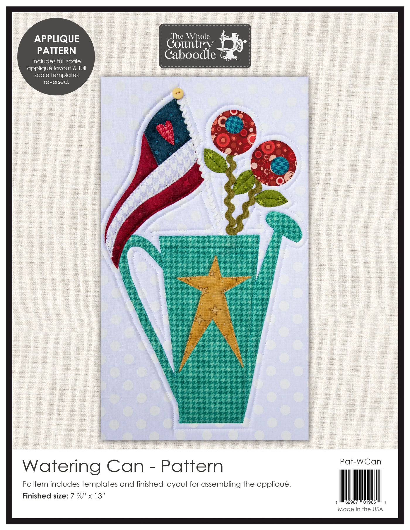 Watering Can Applique