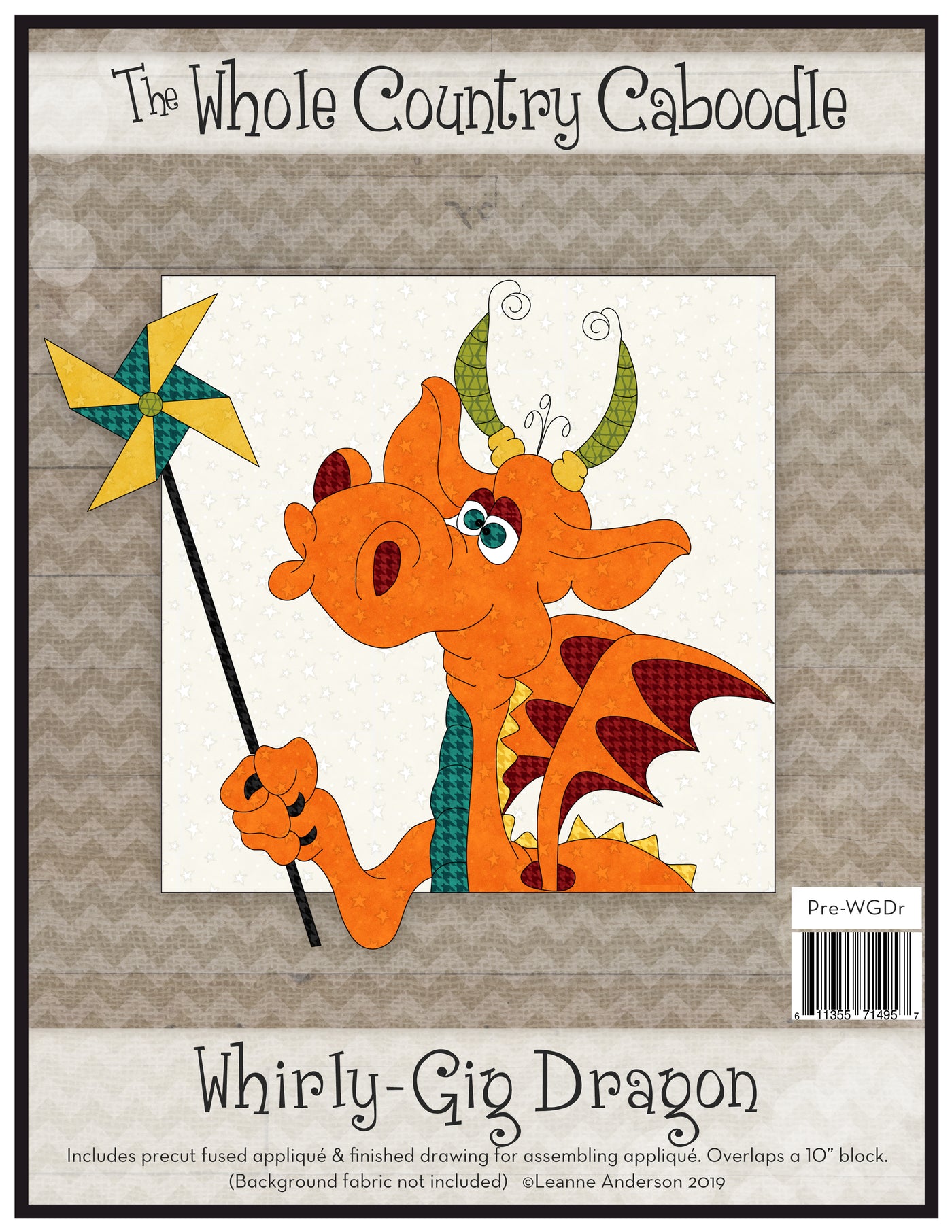 Whirly Gig Dragon Applique