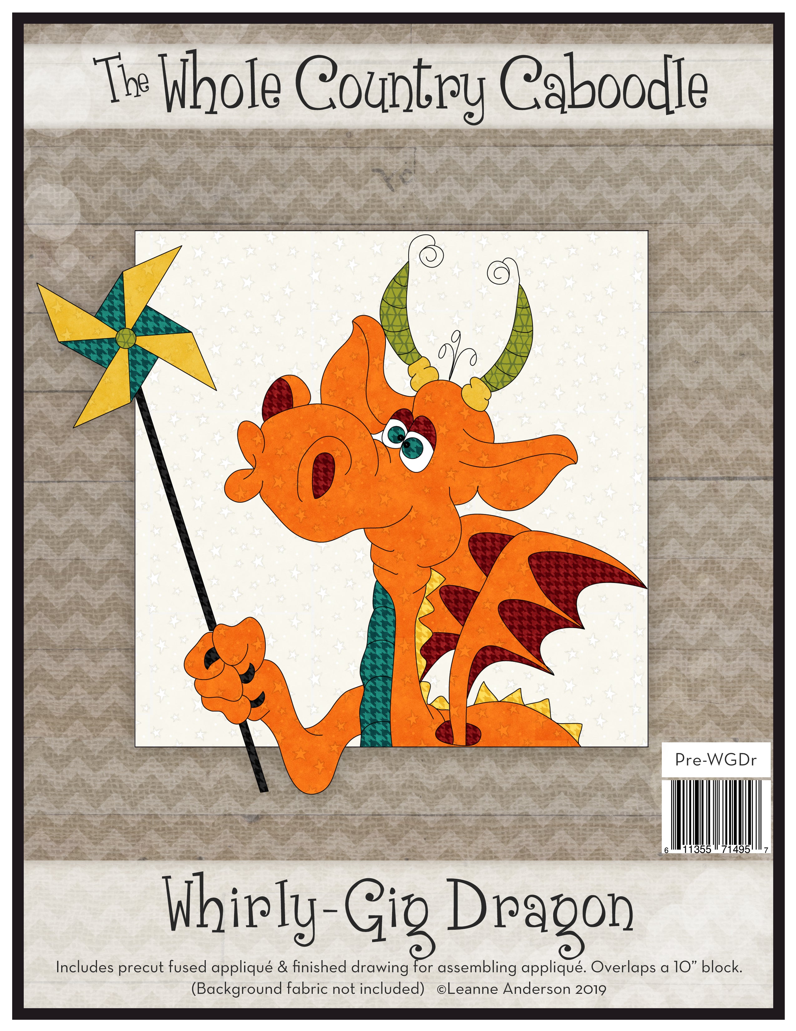 Whirly Gig Dragon Applique