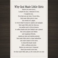Why God Made Little Girls Panel & Pattern