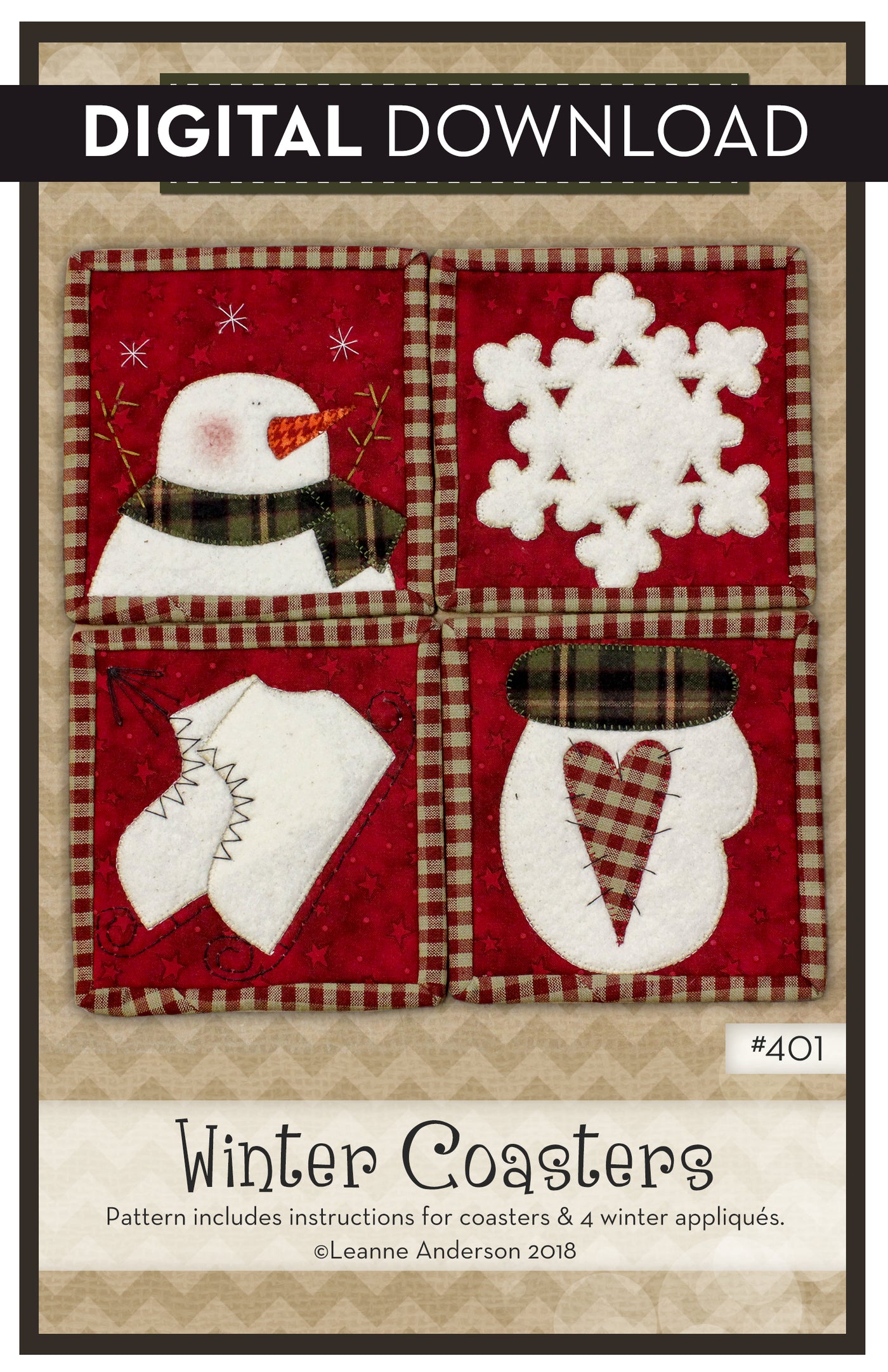Winter Coasters Pattern