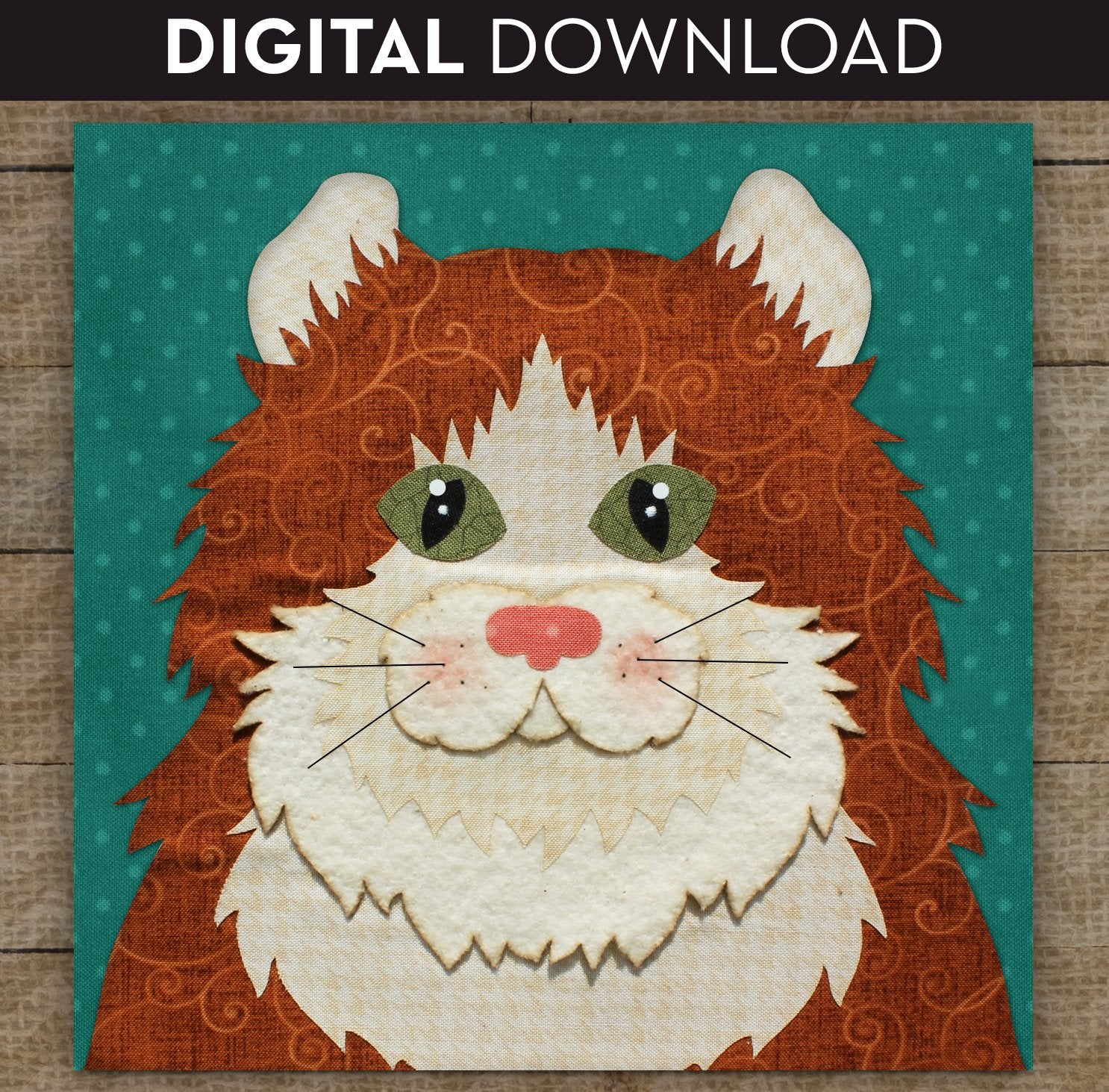 American Curl Cat Applique