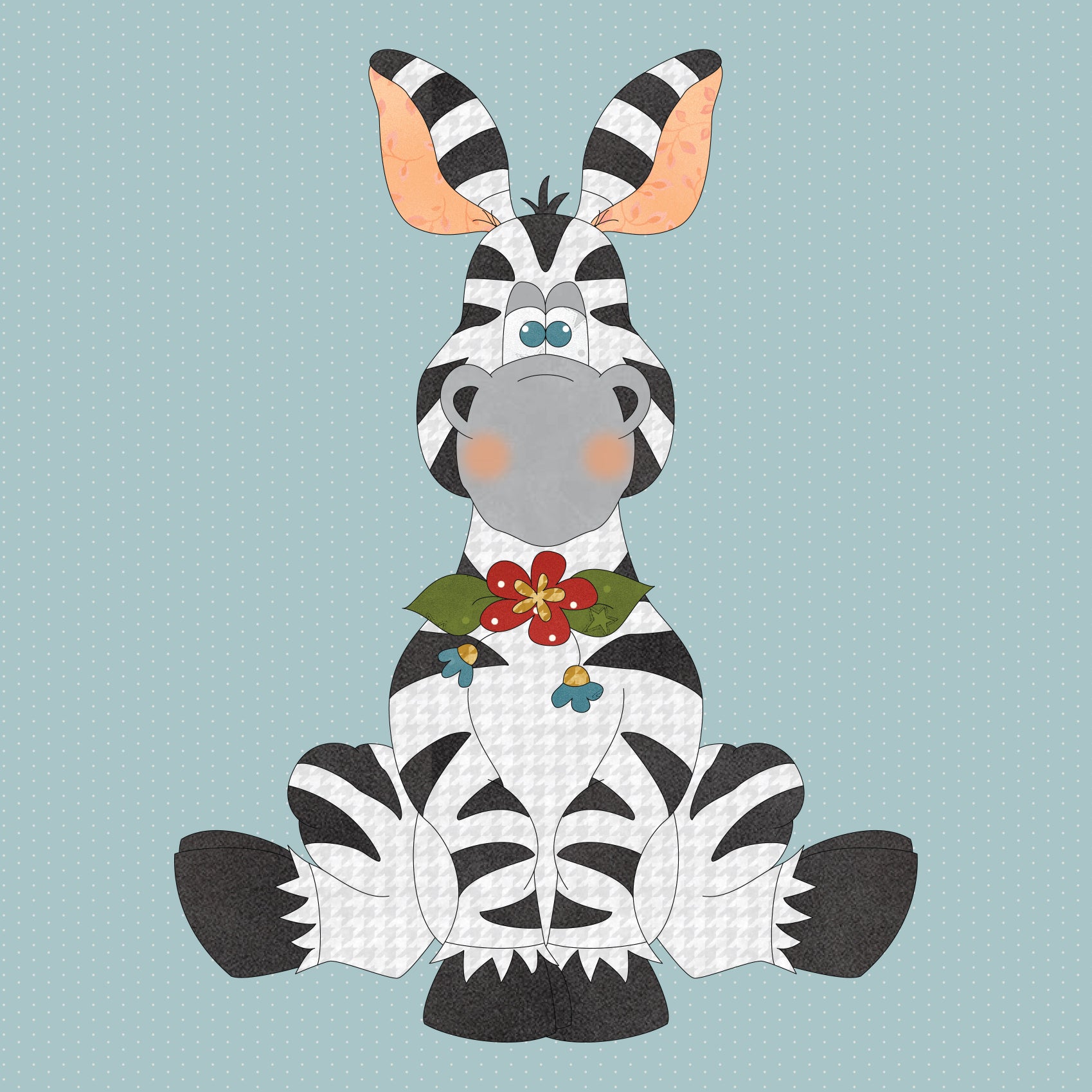 Baby Zebra Applique