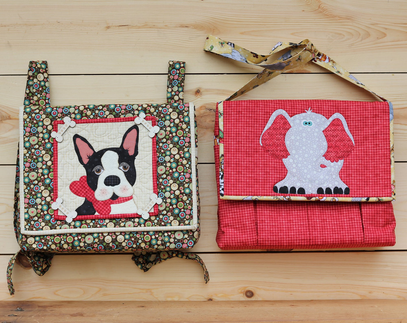 Backpack & Messenger Bag Pattern (Appliques not included)