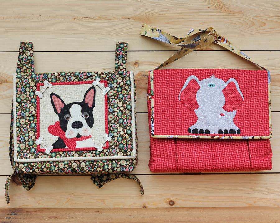 Backpack & Messenger Bag Pattern (Appliques not included)