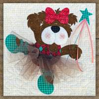 Ballerina Bear Applique