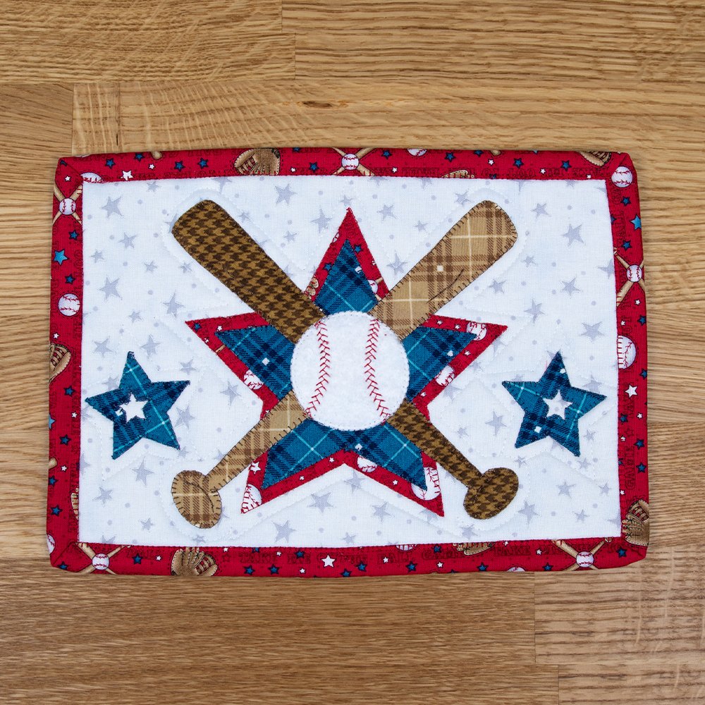 Batter Up Baseball Mug Rug Kit