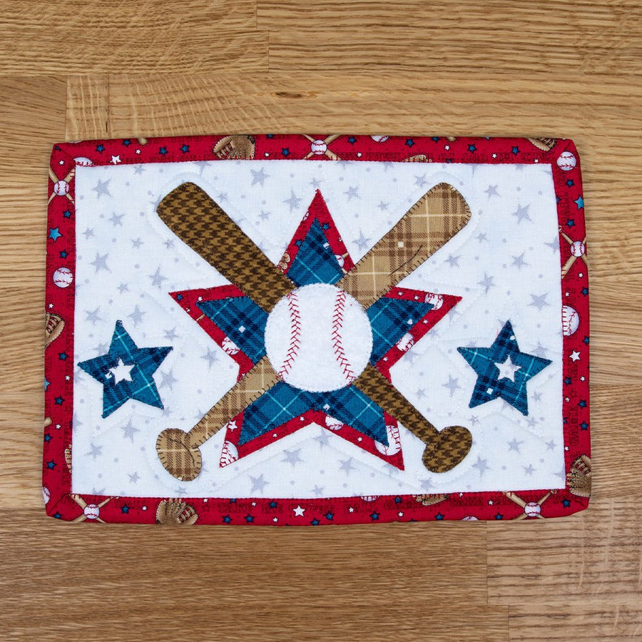 Batter Up Baseball Mug Rug Kit