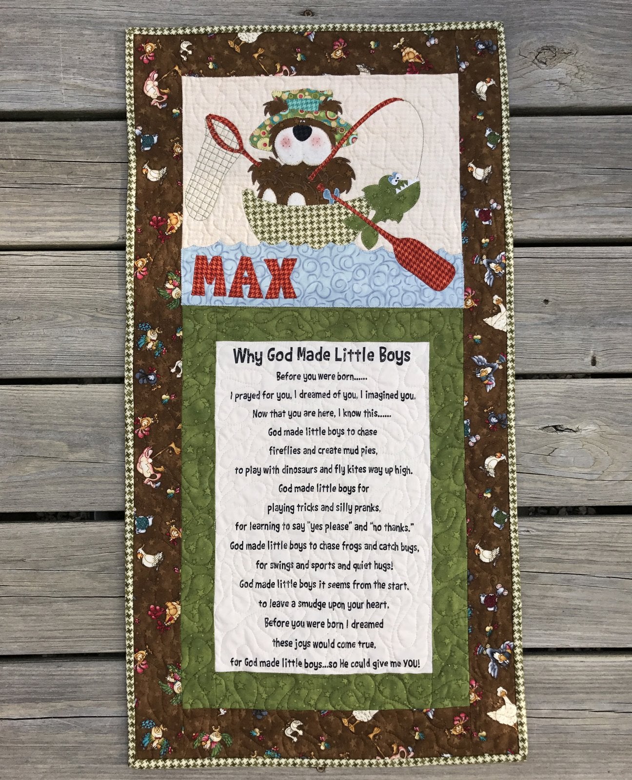 Why God Made Little Boys Panel & Pattern