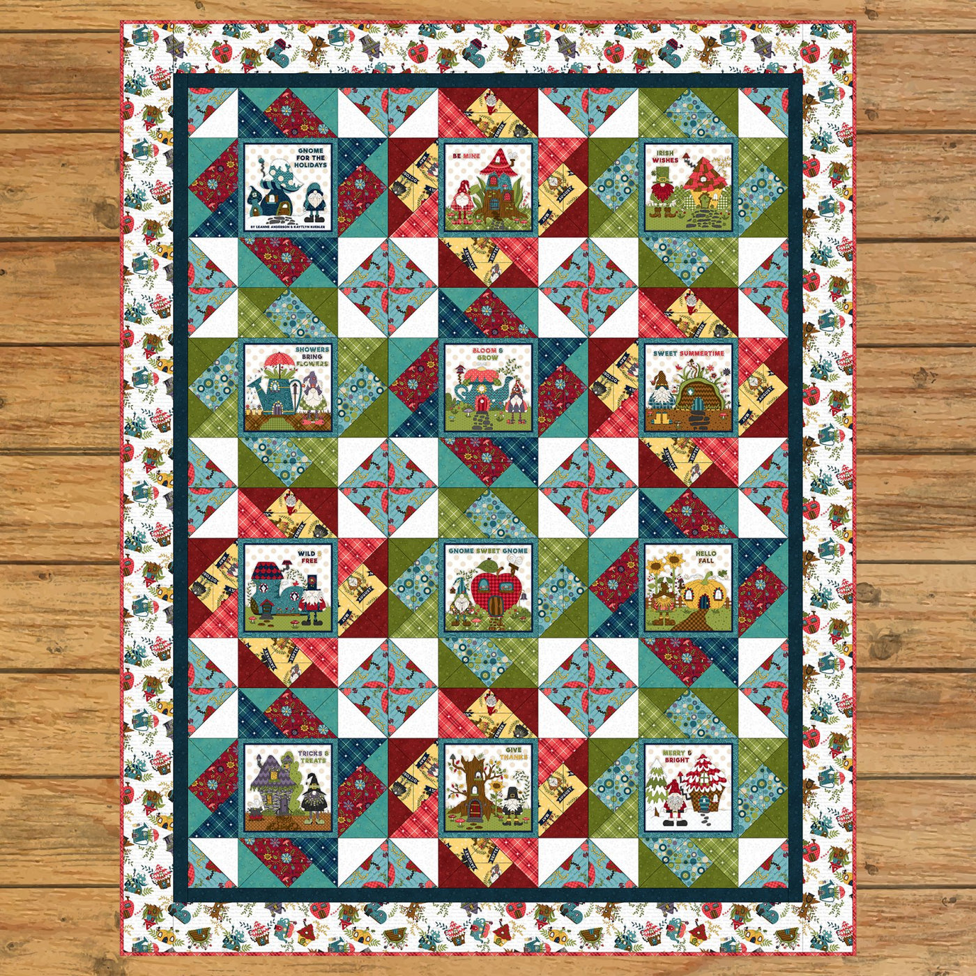 Gnome for the Holidays Book Panel Quilt Kit