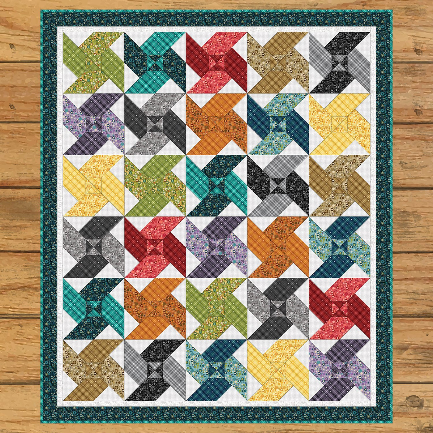 Caboodle Basics Multi Color Twist Quilt Pattern