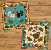 Chickens + Squirrel Table Topper & Pillow