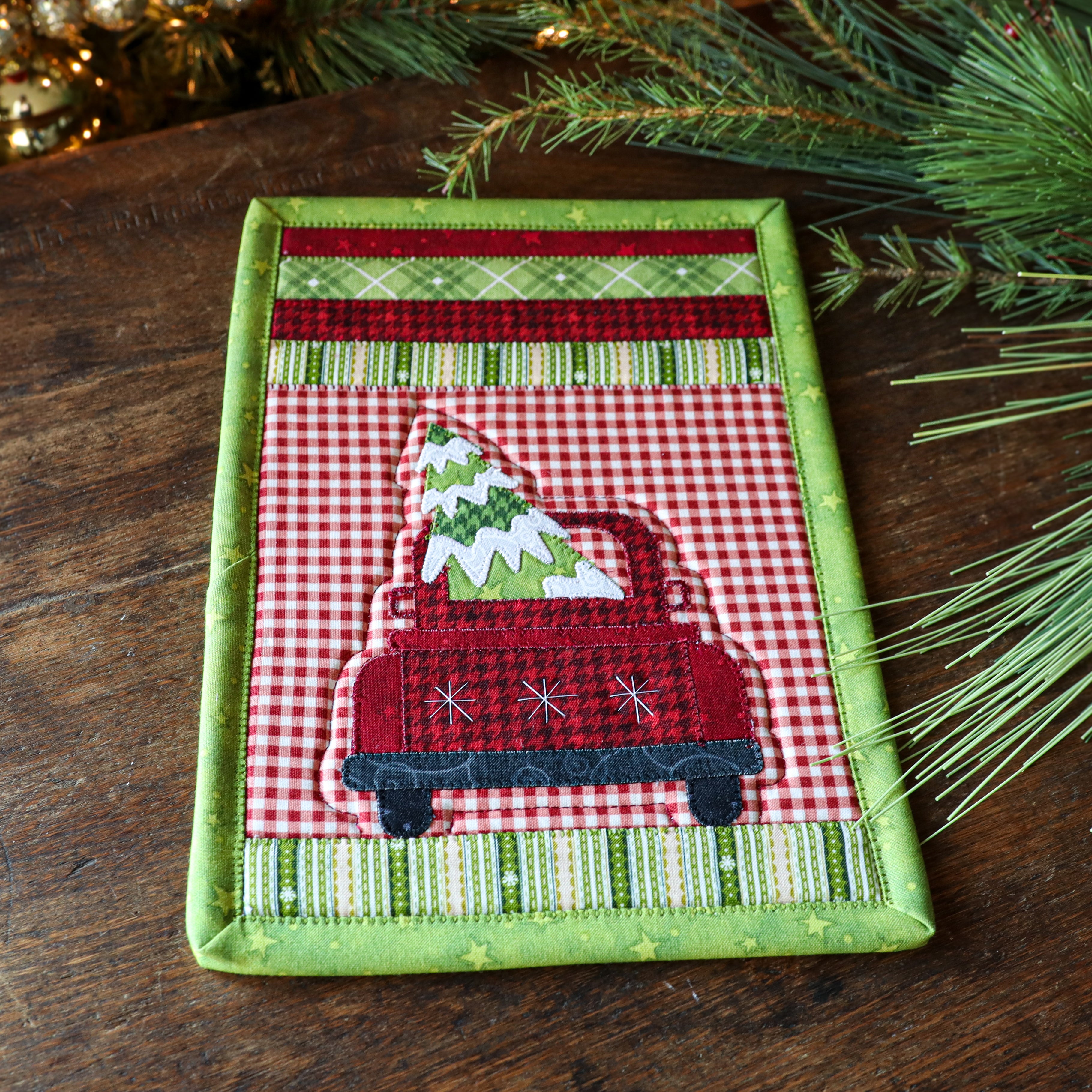 Christmas Truck Mug Rug Kit
