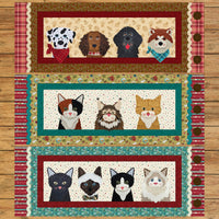 Furry Friends Applique Bench Pillow Pattern (Applique not included)