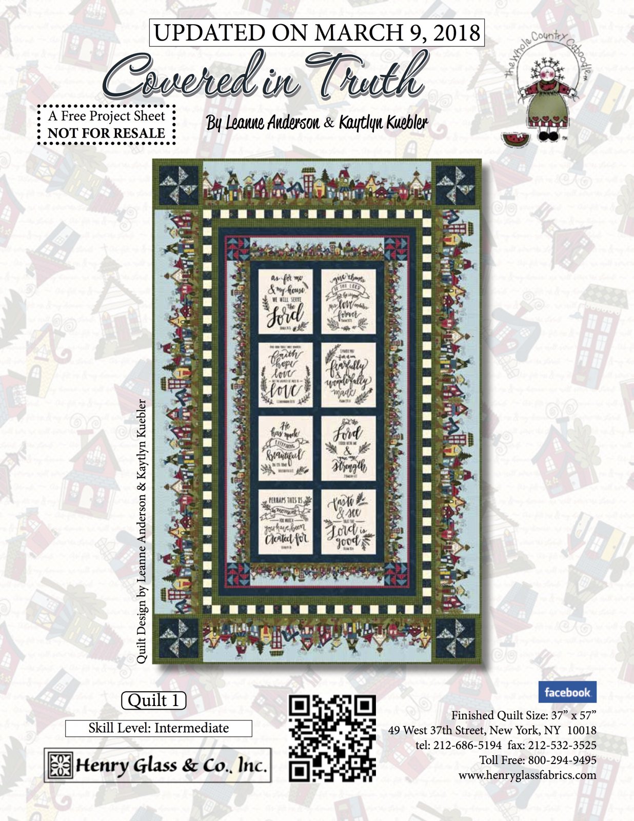 Covered in Truth Quilt 1 Pattern (FREE Digital Download)