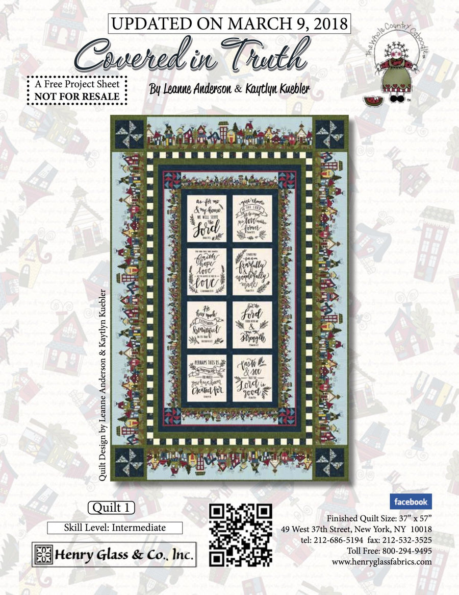 Covered in Truth Quilt 1 Pattern (FREE Digital Download)