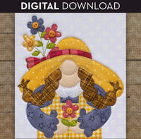 Daisy Gnome Applique
